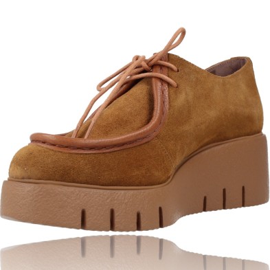 Women's Leather Wallabee Shoes by Wonders Reiko E-6244