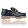 Callaghan 21911 Navy Leather Lace-Up Boat Shoe for Women, Made in Spain