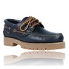 Callaghan 21911 Scarpa Nautica in Pelle Blu Navy Donna con Lacci