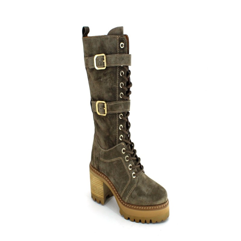 Botas Mujer Piel Hebillas Alpe Woman Shoes