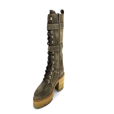 Woman Leather Boots with Buckles by Alpe Woman Shoes