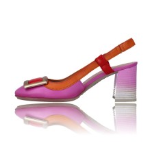 Calzados Vesga Zapatos Destalonados Mujer de Hispanitas Australia CHV232668 rosa y rojo foto 5