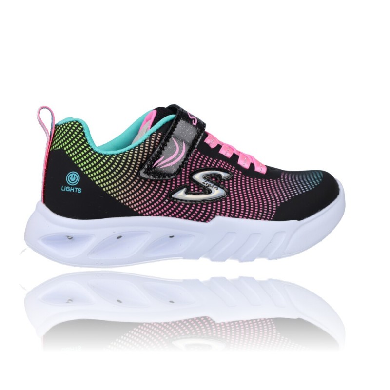 acumular Actualizar Pila de Zapatillas Deportivas para Niñas de Skechers 303700L S Light Flicker Flash