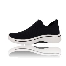 Calzados Vesga Zapatillas Deportivas para Mujer de Skechers 124409 Go Walk Arch Fit Iconic negro y blanco foto 4
