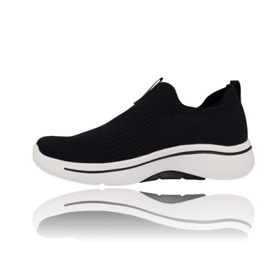 Calzados Vesga Zapatillas Deportivas para Mujer de Skechers 124409 Go Walk Arch Fit Iconic negro y blanco foto 1