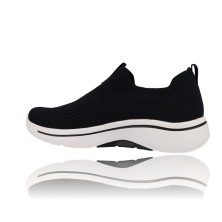 Calzados Vesga Zapatillas Deportivas para Mujer de Skechers 124409 Go Walk Arch Fit Iconic negro y blanco foto 5