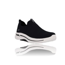 Calzados Vesga Zapatillas Deportivas para Mujer de Skechers 124409 Go Walk Arch Fit Iconic negro y blanco foto 6