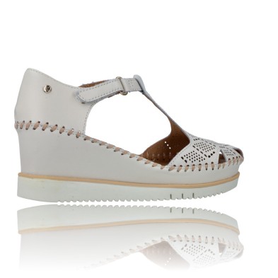Zapatos Piel Suave Verano Sandalias Pikolinos Vila Señora - Cuña En Cuero, Diseño Ligero Y Flexible Calzado Verano Cómodo