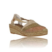 Calzados Vesga Alpargatas Sandalias de Esparto para Mujer de Montané Shoes 129G rosa y beige foto 2