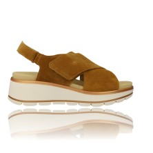 Calzados Vesga Sandalias con Cuña y Tiras Cruzadas para Mujer de Ara Shoes 12-42404 color ron foto 1