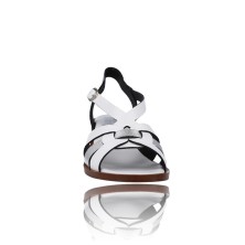 Calzados Vesga Sandalias con Tacón para Mujer de Plumers 3657 color blanco foto 3