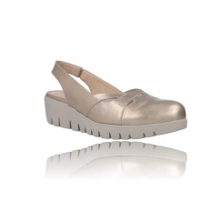 Calzados Vesga Zapatos Bailarinas Asandaliadas para Mujer de Wonders C-33290 Sevilla color platino foto 2