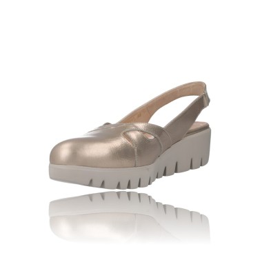 Calzados Vesga Zapatos Bailarinas Asandaliadas para Mujer de Wonders C-33290 Sevilla color platino foto 1