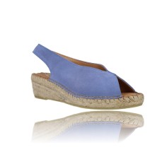 Calzados Vesga Sandalias de Cáñamo o Esparto para Mujer de Fabiolas 603800 color azul foto 2