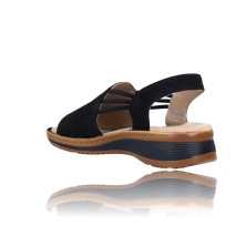 Calzados Vesga Sandalias con Cuña para Mujer de Ara Shoes 12-29005 color marino foto 6
