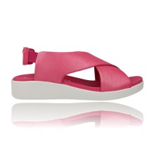 Calzados Vesga Sandalias para Mujer con Cuña Pepe Menargues modelo 10503 - Cómodas color fucsia brillo foto 1