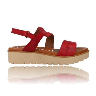 Calzados Vesga Sandalias de Verano para Mujer con Cuña Suave Modelo 5105 color rojo foto 1
