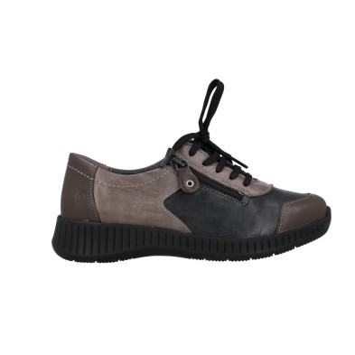 Suave 3302 Chaussures Casual en Cuir à Lacets et Zip pour Femme