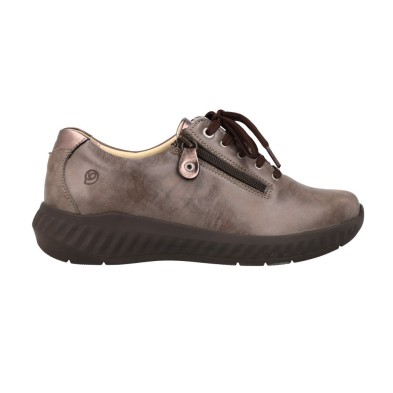 Suave 3758 Scarpe Casual da Donna in Pelle con Lacci e Zip Laterale
