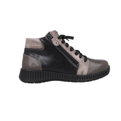 Suave 3304 Casual Ankle Boots Zip Laces Leather Air Function Women's Cinder