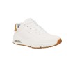 Deboss Durabuck With Pop Suede Heel Lace Up Fashion Sneaker