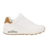 Deboss Durabuck With Pop Suede Heel Lace Up Fashion Sneaker