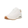 Deboss Durabuck With Pop Suede Heel Lace Up Fashion Sneaker