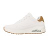 Deboss Durabuck With Pop Suede Heel Lace Up Fashion Sneaker