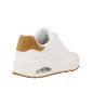 Deboss Durabuck With Pop Suede Heel Lace Up Fashion Sneaker