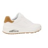 Deboss Durabuck With Pop Suede Heel Lace Up Fashion Sneaker