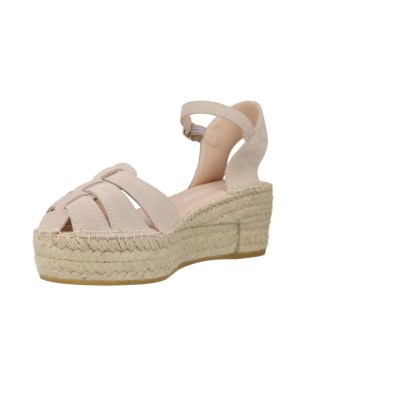 Macarena Java43 – Sandales Espadrilles Femme à Semelle Compensée en Jute