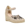 Macarena Carla39 Damen Espadrille-Sandalen mit Keilabsatz und Schnallenverschluss