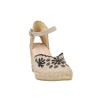 Macarena Carla39 Damen Espadrille-Sandalen mit Keilabsatz und Schnallenverschluss