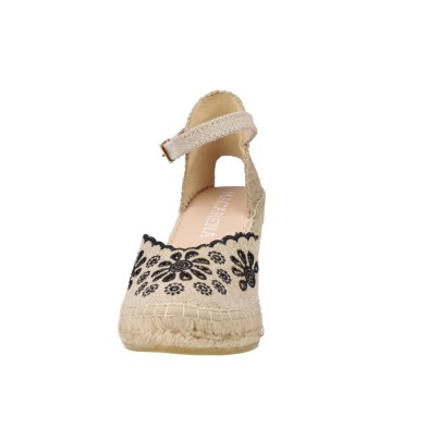 Macarena Carla39 Damen Espadrille-Sandalen mit Keilabsatz und Schnallenverschluss