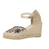 Macarena Carla39 Damen Espadrille-Sandalen mit Keilabsatz und Schnallenverschluss