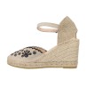 Macarena Carla39 Damen Espadrille-Sandalen mit Keilabsatz und Schnallenverschluss