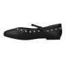 Martinelli Lariana 1750-B465PY Leather Mary Janes Studs Women Black Burgundy