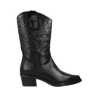 Viguera 8024 Stivali Texani Camoscio Pelle Ricamati Donna Testa Tabac