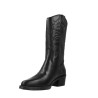 Viguera 8024 Suede Western Boots Embroidered Leather Women's Testa Tabac