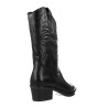 Viguera 8024 Botas Camperas Tejanas Piel Ante Bordadas Mujer Testa Tabac