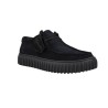 Clarks Torhill Lo Zapatos Wallabee Hombres Serraje Negro