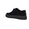Clarks Torhill Lo Zapatos Wallabee Hombres Serraje Negro