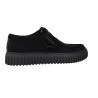 Clarks Torhill Lo Zapatos Wallabee Hombres Serraje Negro