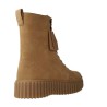 Clarks Torhill Style Tan Botines Cordones Cuña Mujeres