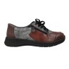 Suave 3302 Zapatos Casual con Cordones y Cremallera de Piel para Mujer