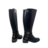 Carmela 162020 Botas Montar Piel Negra Hebilla Mujeres