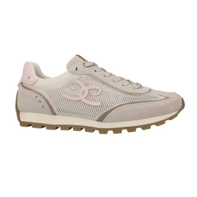 Carmela 163213 Beige Women’s Trainers with Pink Detail