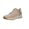 Carmela 163098 Zapatillas Deportivas Mujer Beige Perforadas con Cremallera