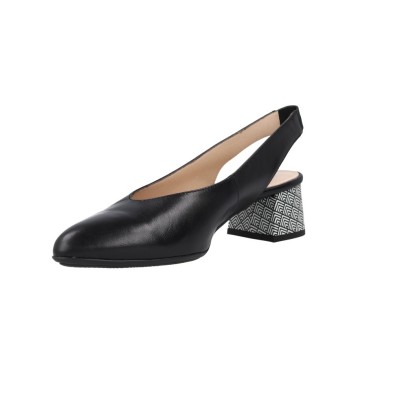 Barminton 6032 – Escarpins Slingback Femme Talon Moyen Géométrique