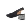 Barminton 6032 – Women’s Slingback Heels with Mid Geometric Heel